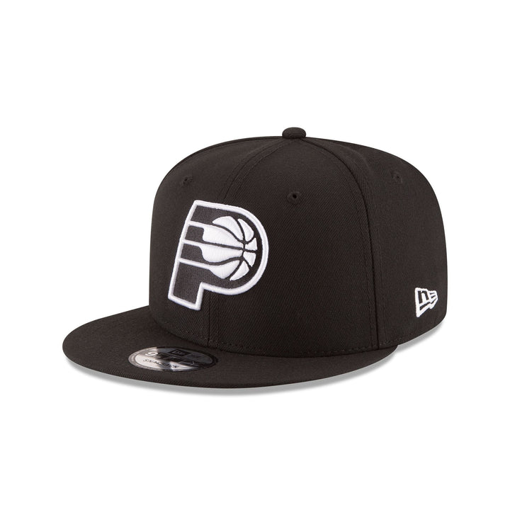 New Era Indiana Pacers Black &amp; White 9FIFTY Snapback Hat - View 1