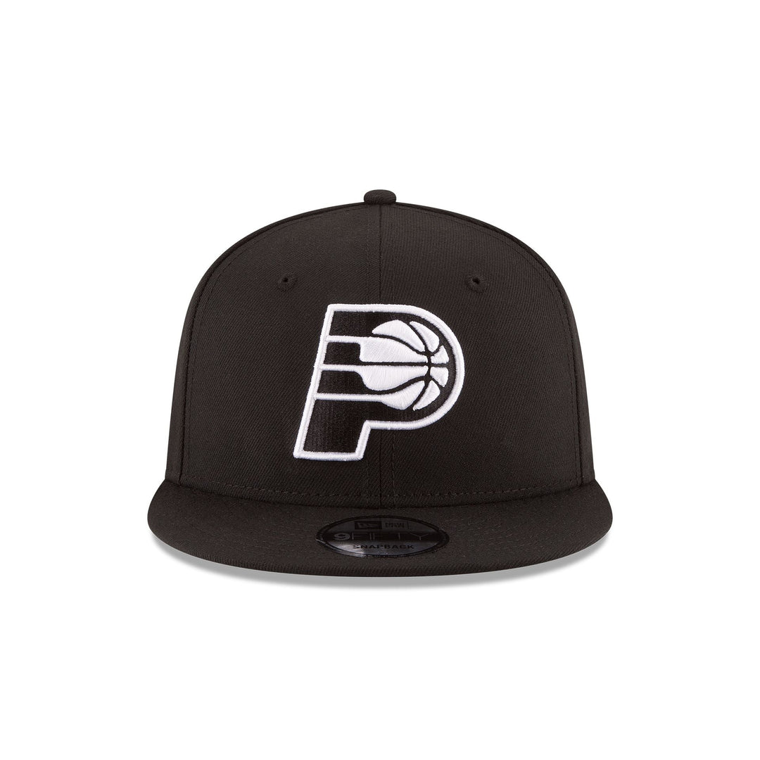 New Era Indiana Pacers Black &amp; White 9FIFTY Snapback Hat - View 4