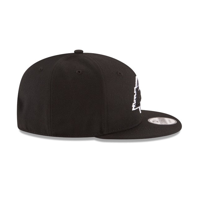 New Era Los Angeles Lakers Basic Black 9FIFTY Snapback Hat - View 6