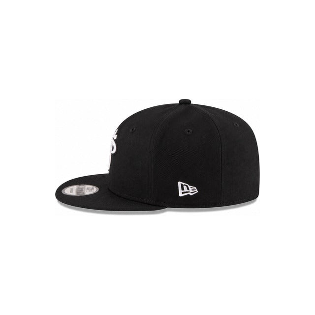 Miami Heat Black &amp; White 9FIFTY Snapback Hat - Black