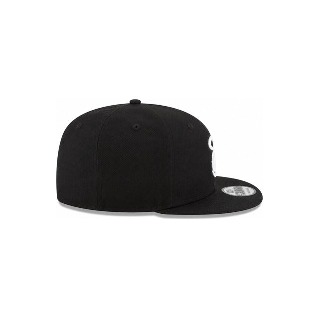 Miami Heat Black &amp; White 9FIFTY Snapback Hat - Black