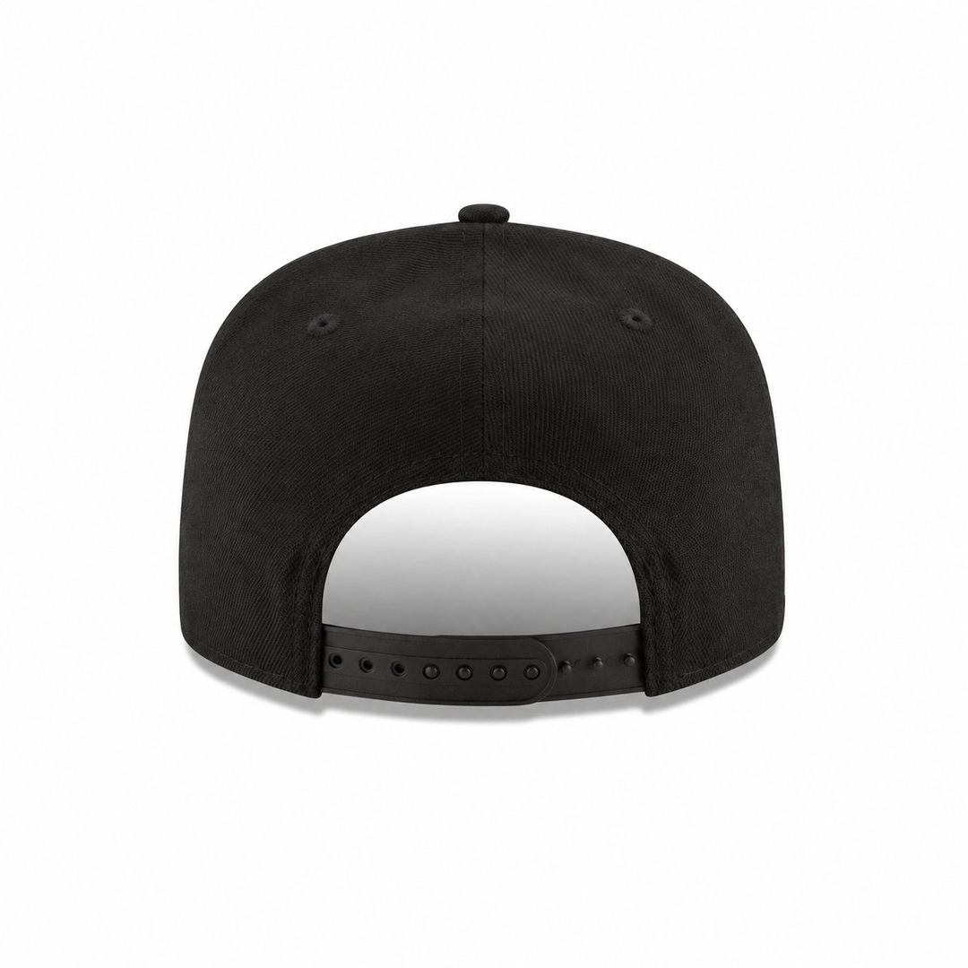 New Era Miami Heat Black &amp; White 9FIFTY Snapback Hat - Black