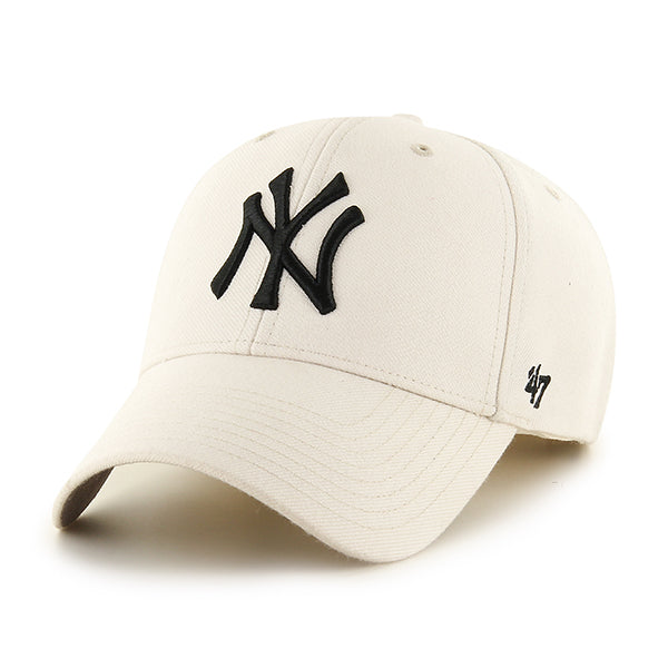 47 Brand New York Yankees MVP Adjustable Hat - Natural - Front