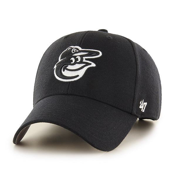 47 Brand Baltimore Orioles MVP Adjustable Hat - Black/Black - Front
