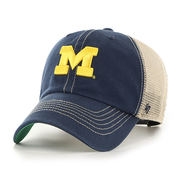 47 Brand Michigan Wolverines Trawler Clean Up Adjustable Hat - Navy - Front