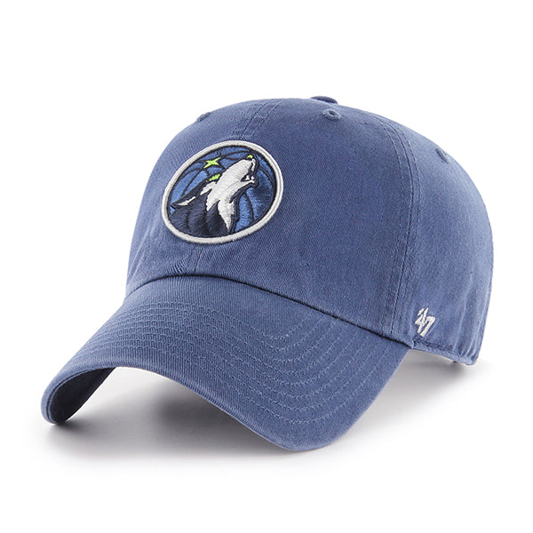 47 Brand Minnesota Timberwolves Clean Up Adjustable Hat - Timberblue - Front