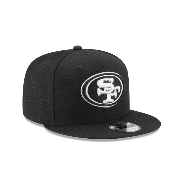 New Era San Francisco 49ers Black &amp; White 9FIFTY Snapback Hat - View 2