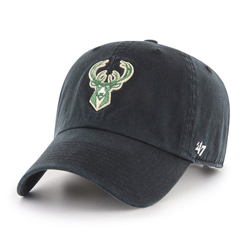 '47 Brand Milwaukee Bucks Clean Up Adjustable Hat - Black