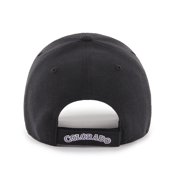 47 Brand Colorado Rockies MVP Adjustable Hat - Black - Back