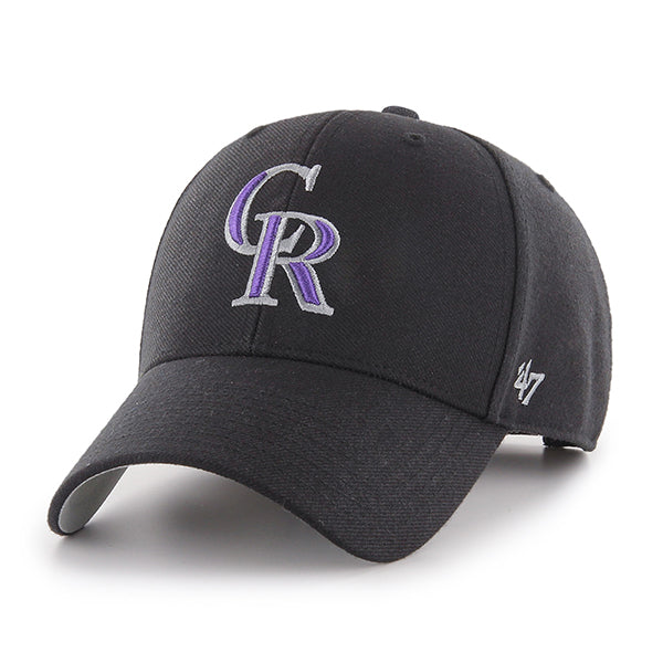47 Brand Colorado Rockies MVP Adjustable Hat - Black - Front
