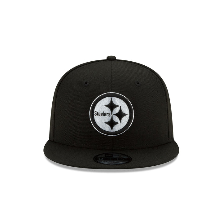 New Era Pittsburgh Steelers Black &amp; White 9FIFTY Snapback Hat - View 4