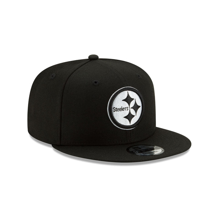 New Era Pittsburgh Steelers Black &amp; White 9FIFTY Snapback Hat - View 3