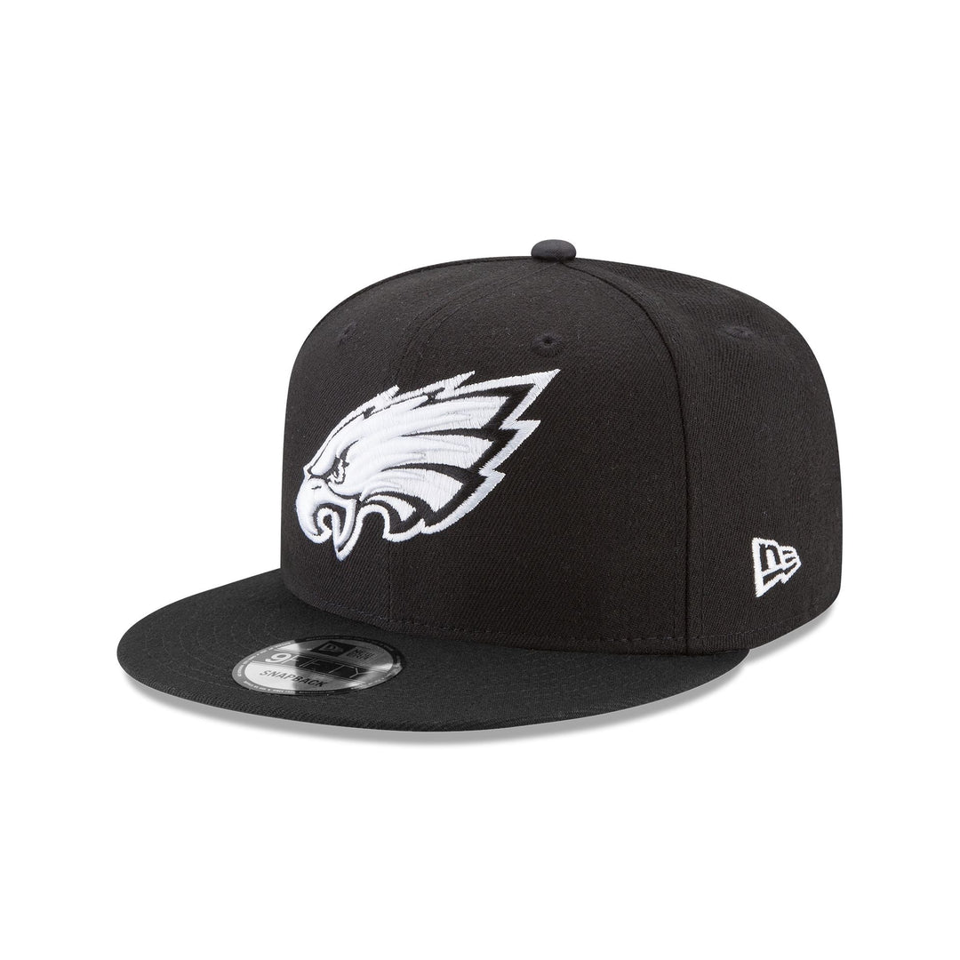New Era Philadelphia Eagles Black & White 9FIFTY Snapback Hat - View 1