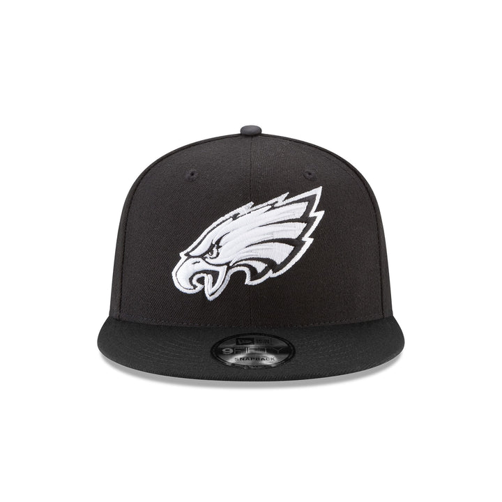 New Era Philadelphia Eagles Black &amp; White 9FIFTY Snapback Hat - View 3