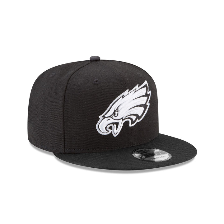 New Era Philadelphia Eagles Black &amp; White 9FIFTY Snapback Hat - View 2