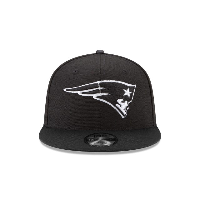 New Era New England Patriots Black &amp; White 9FIFTY Snapback Hat - View 3