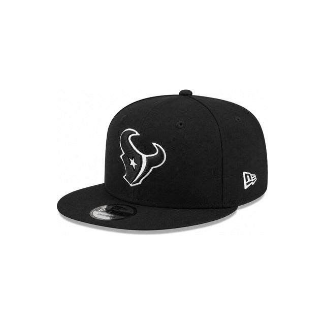 Houston Texans Black & White 9FIFTY Snapback Hat - Black