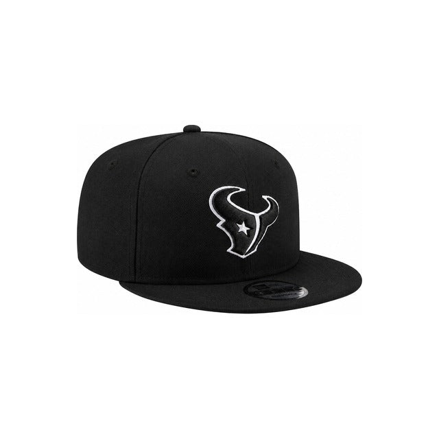 Houston Texans Black &amp; White 9FIFTY Snapback Hat - Black