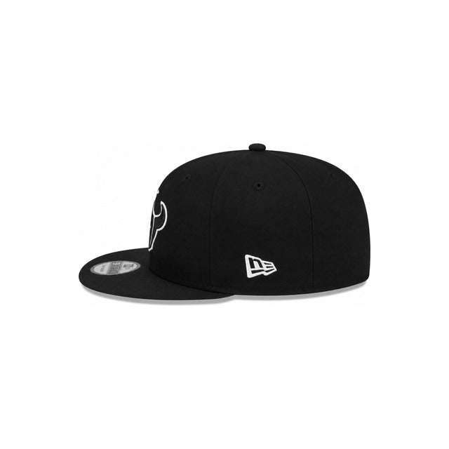 Houston Texans Black &amp; White 9FIFTY Snapback Hat - Black