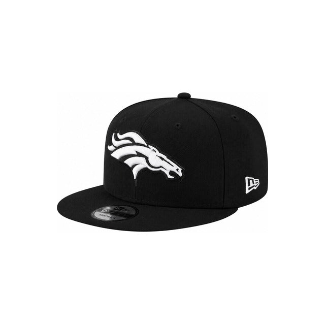 Denver Broncos Black & White 9FIFTY Snapback Hat - Black