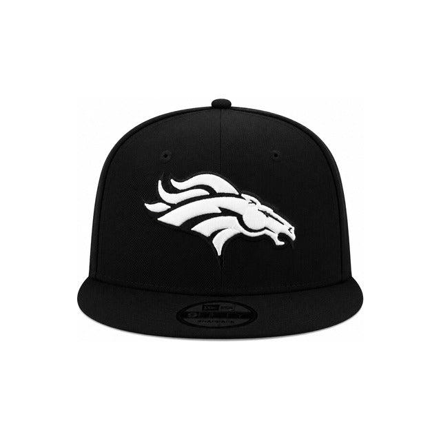 Denver Broncos Black &amp; White 9FIFTY Snapback Hat - Black