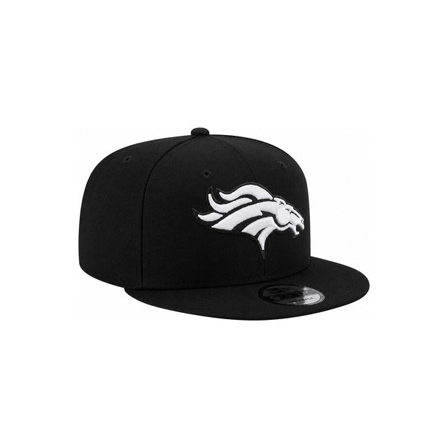 Denver Broncos Black &amp; White 9FIFTY Snapback Hat - Black