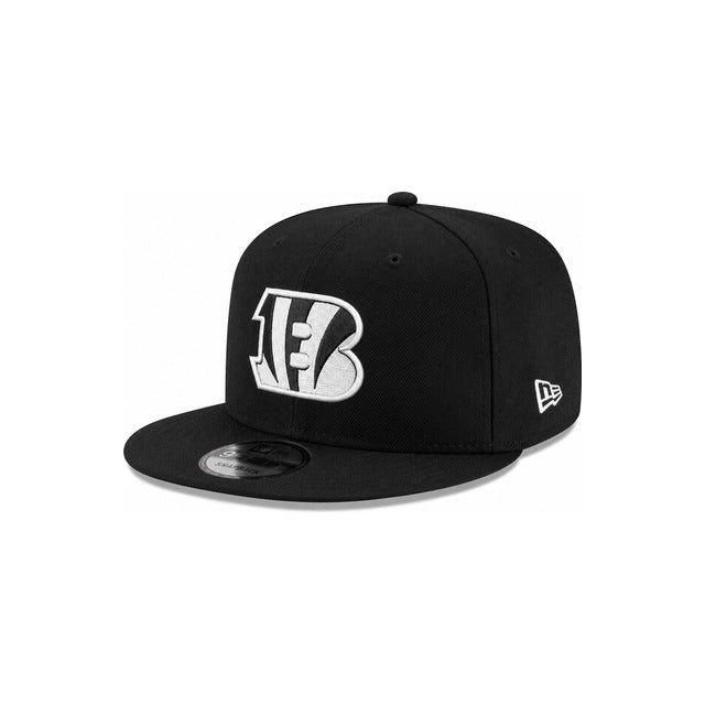 Cincinnati Bengals Black & White 9FIFTY Snapback Hat - Black