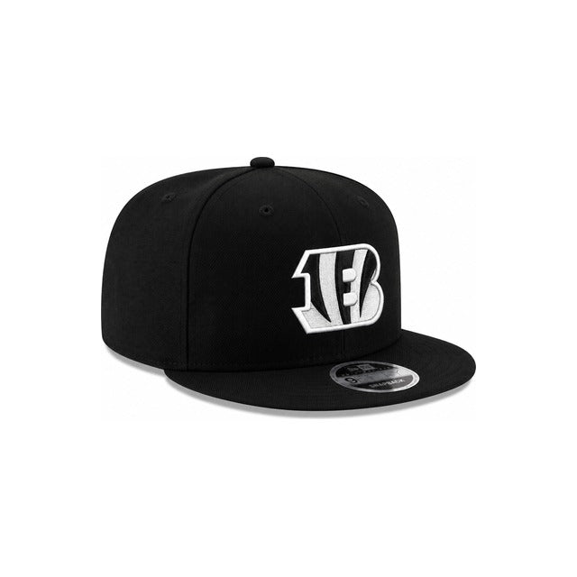 Cincinnati Bengals Black &amp; White 9FIFTY Snapback Hat - Black