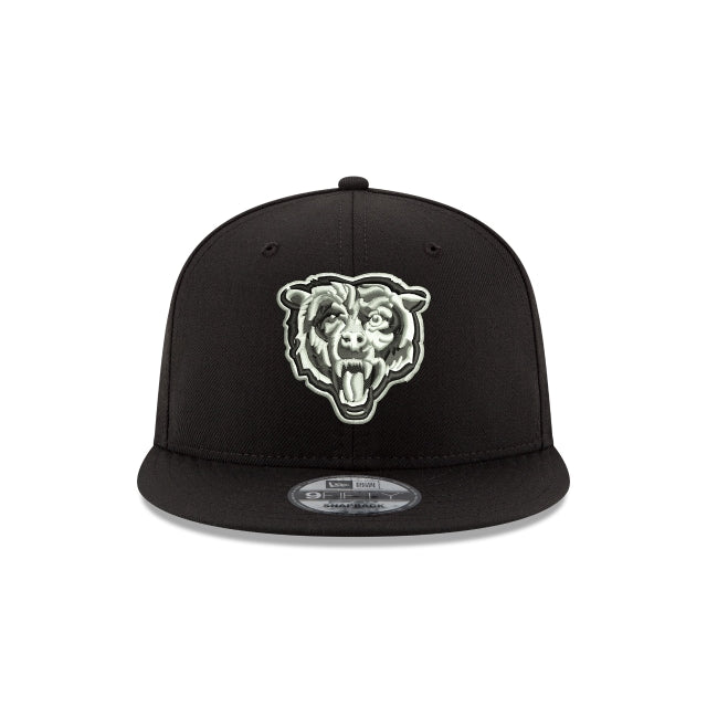 New Era Chicago Bears Black and White 9FIFTY Snapback Hat - View 3