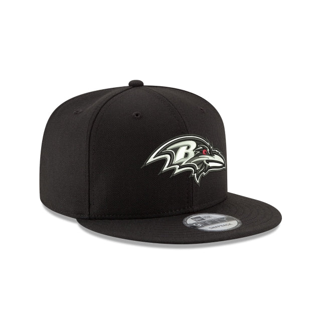 New Era Baltimore Ravens Black &amp; White 9FIFTY Snapback Hat - View 2