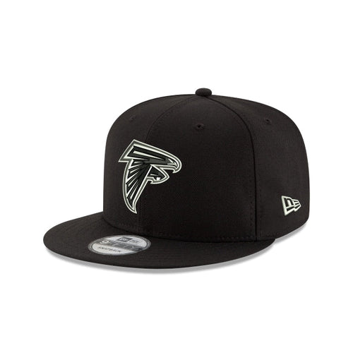 New Era Atlanta Falcons Black & White 9FIFTY Snapback Hat - Black