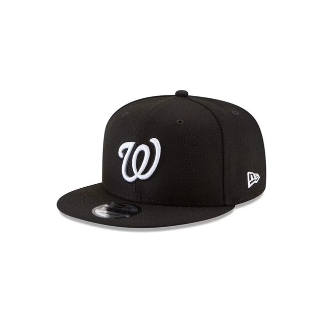 Washington Nationals Black & White 9FIFTY Snapback Hat - Black