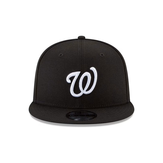 Washington Nationals Black &amp; White 9FIFTY Snapback Hat - Black