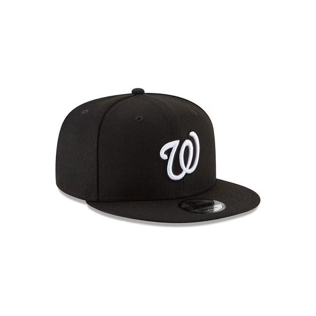 Washington Nationals Black &amp; White 9FIFTY Snapback Hat - Black
