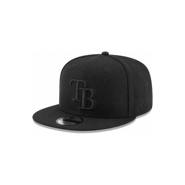 Tampa Bay Rays Black on Black 9FIFTY Snapback Hat - Black