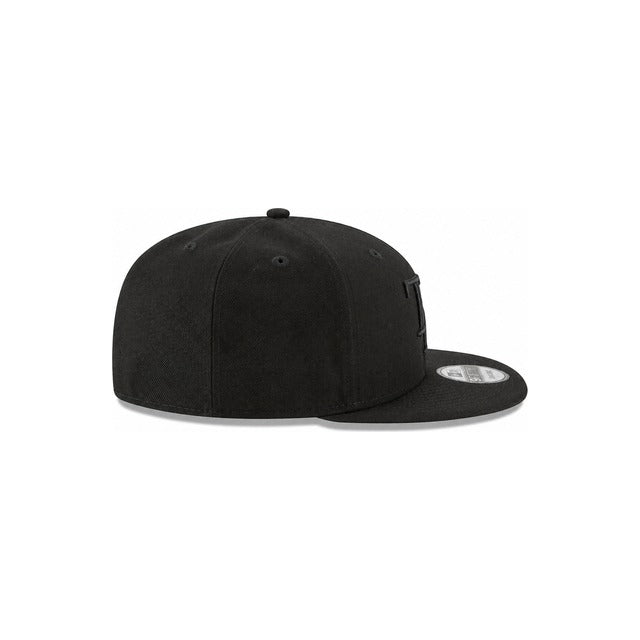 Tampa Bay Rays Black on Black 9FIFTY Snapback Hat - Black