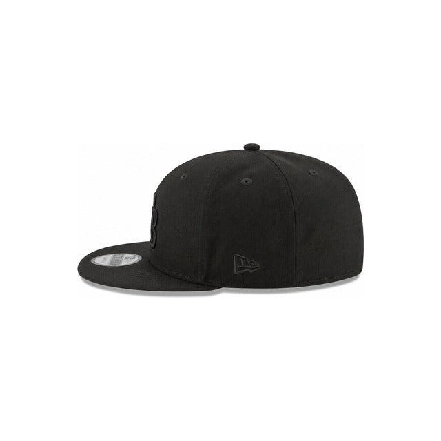 Tampa Bay Rays Black on Black 9FIFTY Snapback Hat - Black