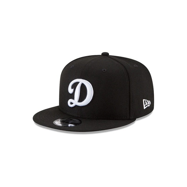 Los Angeles Dodgers Black and White 9FIFTY Snapback Hat - Black