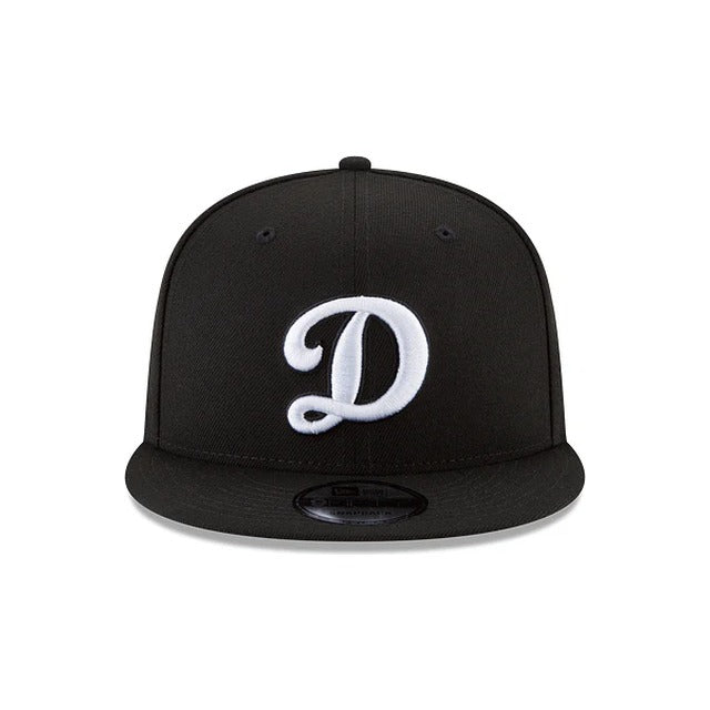 Los Angeles Dodgers Black and White 9FIFTY Snapback Hat - Black