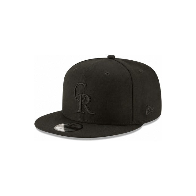 Colorado Rockies Black on Black 9FIFTY Snapback Hat - Black