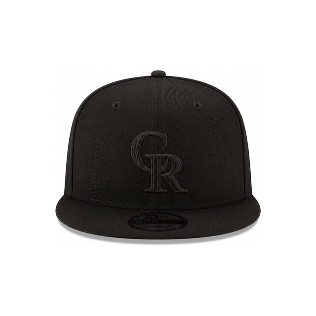 Colorado Rockies Black on Black 9FIFTY Snapback Hat - Black