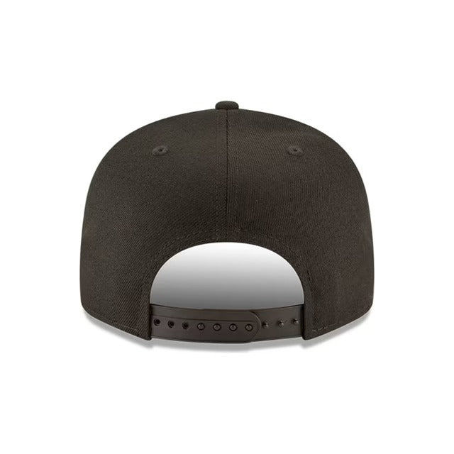 Chicago Cubs Black on Black 9FIFTY Snapback Hat - Black