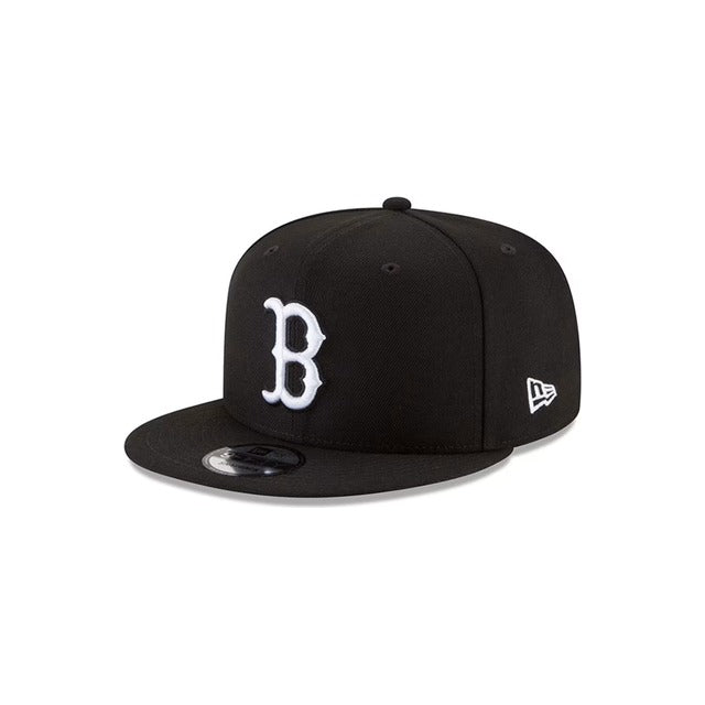Boston Red Sox Black & White 9FIFTY Snapback Hat - Black