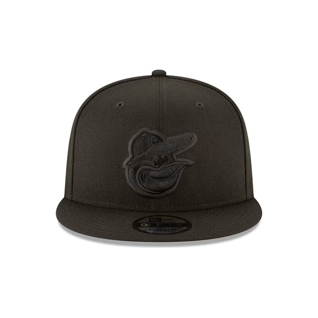 Baltimore Orioles Black on Black 9FIFTY Snapback Hat - Black