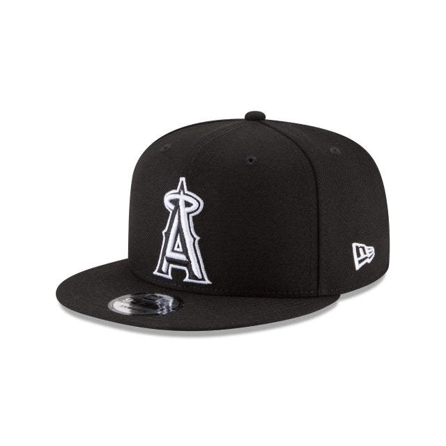 New Era Los Angeles Angels Black & White 9FIFTY Snapback Hat - View 1