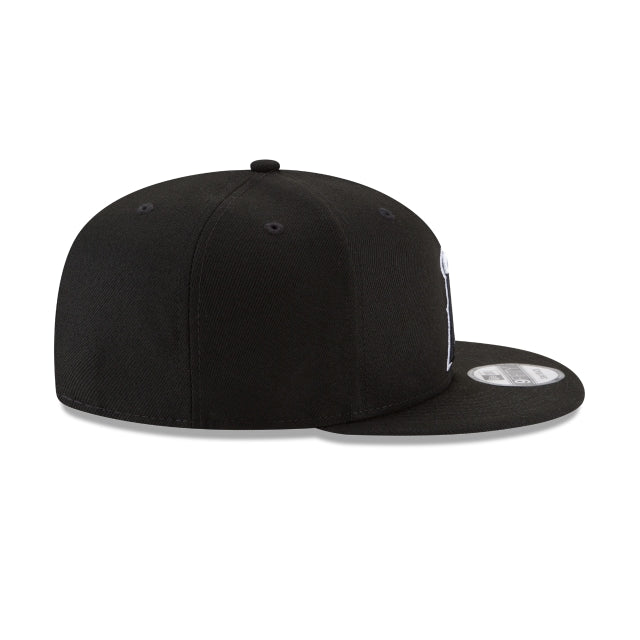 New Era Los Angeles Angels Black &amp; White 9FIFTY Snapback Hat - View 2