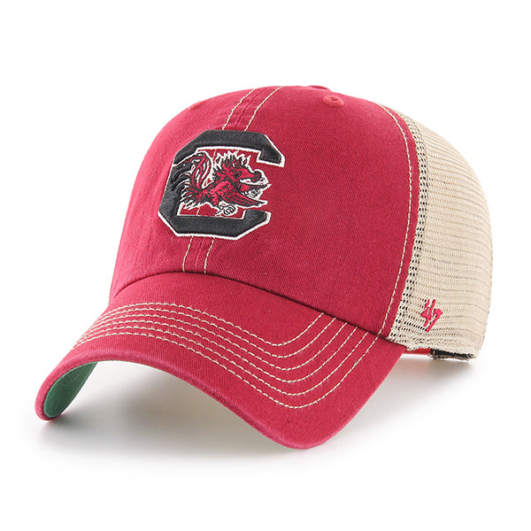 47 Brand South Carolina Gamecocks Trawler Clean Up Adjustable Hat - Razor Red/Green - Front