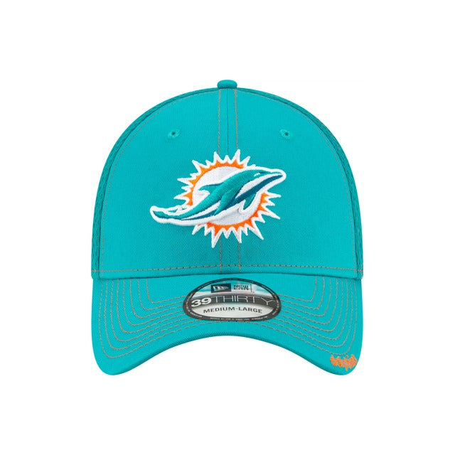 Miami Dolphins Neo 39THIRTY Stretch Fit Hat - Teal