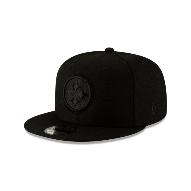 New Era Pittsburgh Steelers Black on Black 9FIFTY Snapback Hat - View 1