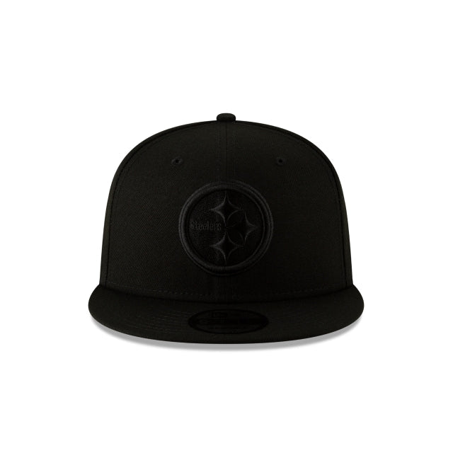 New Era Pittsburgh Steelers Black on Black 9FIFTY Snapback Hat - View 3